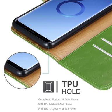 Samsung Galaxy S9 PLUS lommebokdeksel etui (grønn)