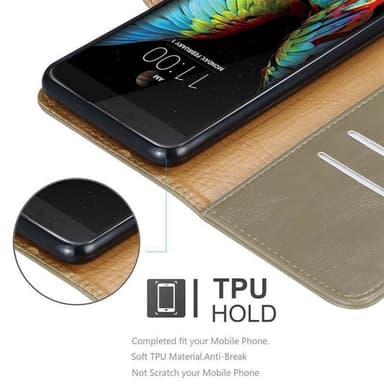 LG K10 2016 lommebokdeksel etui (brun)