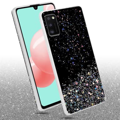 Samsung Galaxy A41 Silikondeksel Glitter (svart)