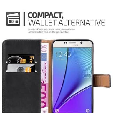 Samsung Galaxy NOTE 5 lommebokdeksel etui (svart)