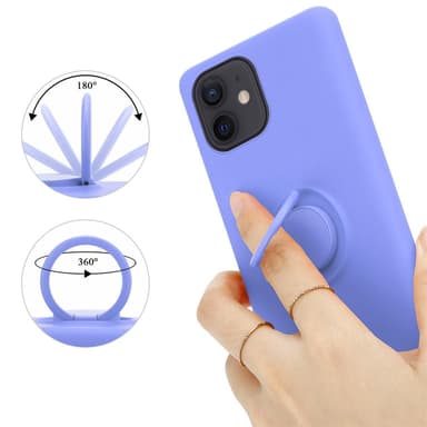 Deksel iPhone 12 MINI Ring Case (lilla)