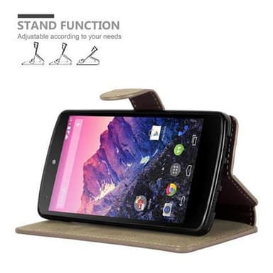 LG Google NEXUS 5 lommebokdeksel etui (brun)