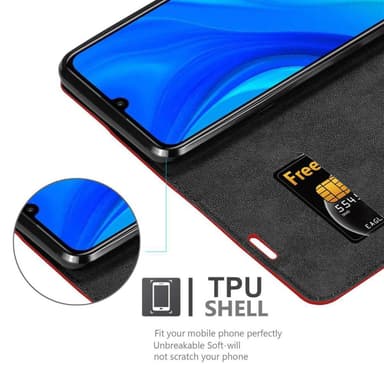 Huawei P SMART 2020 lommebokdeksel case (rød)