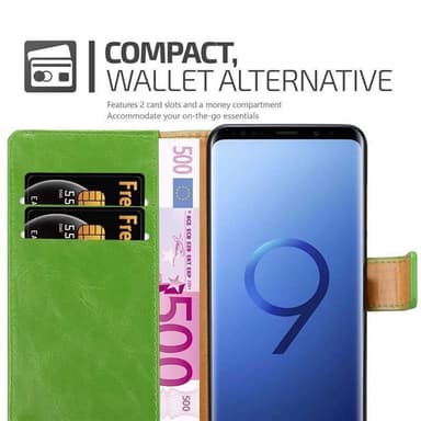 Samsung Galaxy S9 PLUS lommebokdeksel etui (grønn)