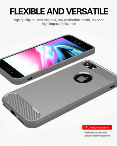 Deksel iPhone 7 / 7S / 8 ultra slim (grå)