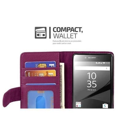 Sony Xperia Z5 lommebokdeksel case (lilla)