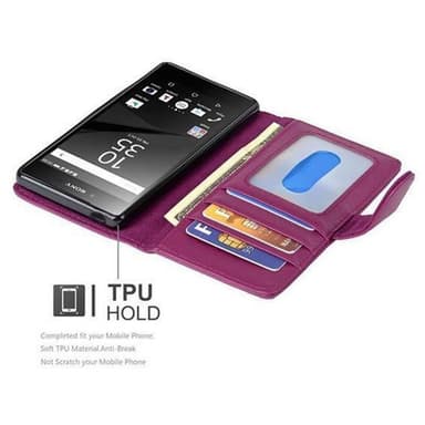 Sony Xperia Z5 lommebokdeksel case (lilla)