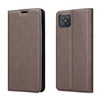 Oppo A92s lommebokdeksel case (brun)