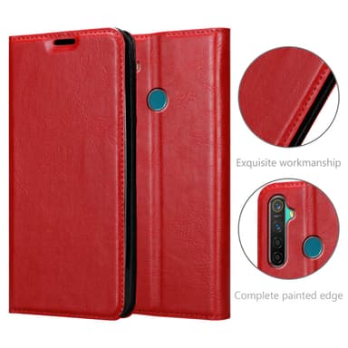 Realme 5 PRO / Realme Q lommebokdeksel case (rød)