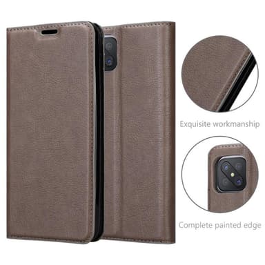 Oppo A92s lommebokdeksel case (brun)