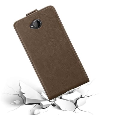 Nokia Lumia 650 deksel flip cover (brun)