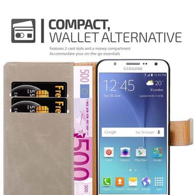 Samsung Galaxy J7 2015 lommebokdeksel etui (brun)