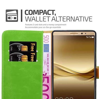 Huawei MATE 8 lommebokdeksel etui (grønn)