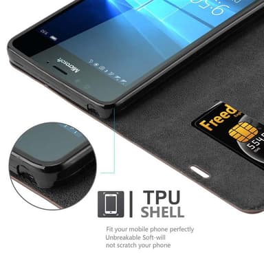 Nokia Lumia 950 lommebokdeksel case (brun)