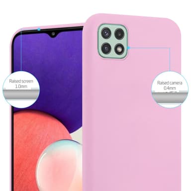 Deksel Samsung Galaxy A22 5G Silikon cover (rosa)