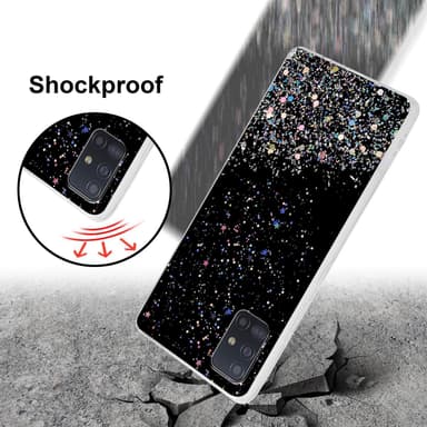 Samsung Galaxy A51 5G Silikondeksel Glitter (svart)