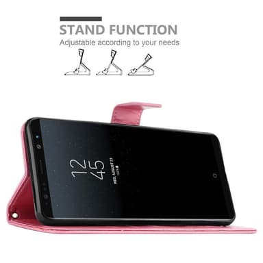 Samsung Galaxy NOTE 8 lommebokdeksel Blomster (rosa)