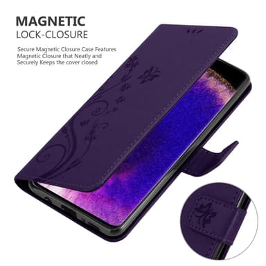 Oppo FIND X5 PRO lommebokdeksel Blomster (lilla)