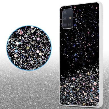 Samsung Galaxy A51 5G Silikondeksel Glitter (svart)