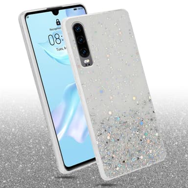 Huawei P30 Silikondeksel Glitter (gjennomsiktig)