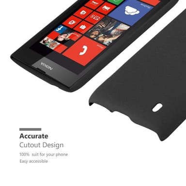 Nokia Lumia 520 / 521 Hardt Deksel Cover (svart)