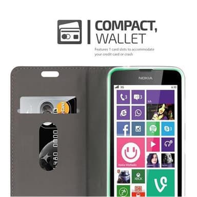 Nokia Lumia 630 / 635 lommebokdeksel etui (grå)