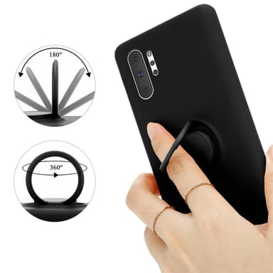Deksel Samsung Galaxy NOTE 10 PLUS Ring Case (svart)