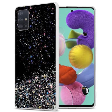 Samsung Galaxy A51 5G Silikondeksel Glitter (svart)