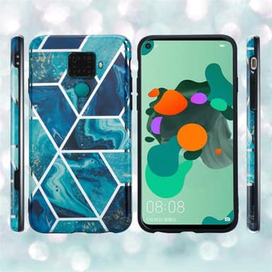 Huawei MATE 30 LITE lommebokdeksel etui (blå)