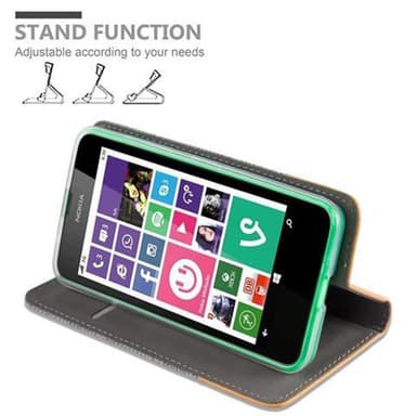 Nokia Lumia 630 / 635 lommebokdeksel etui (grå)