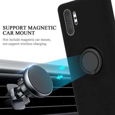 Deksel Samsung Galaxy NOTE 10 PLUS Ring Case (svart)