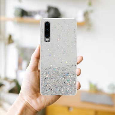 Huawei P30 Silikondeksel Glitter (gjennomsiktig)