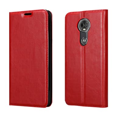 Motorola MOTO E5 PLUS lommebokdeksel case (rød)