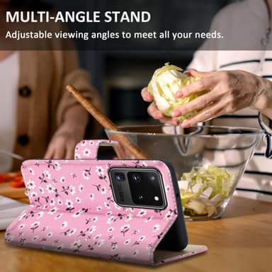 Samsung Galaxy S20 ULTRA lommebokdeksel etui (rosa)