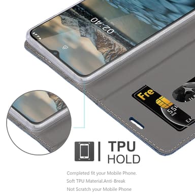 Nokia 2.4 lommebokdeksel etui (blå)