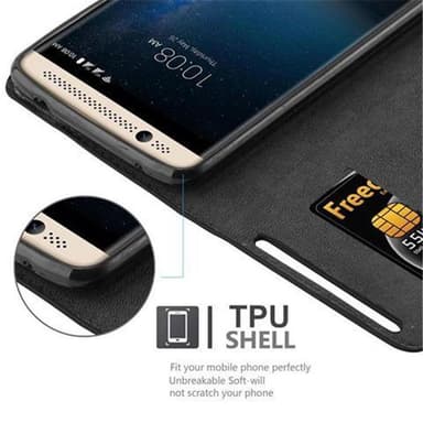 ZTE Axon 7 lommebokdeksel case (svart)