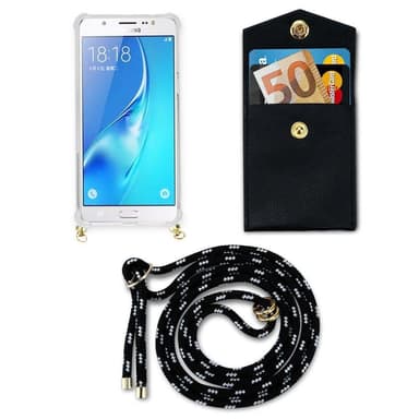 Samsung Galaxy J7 2016 Deksel med Halskjede (svart)