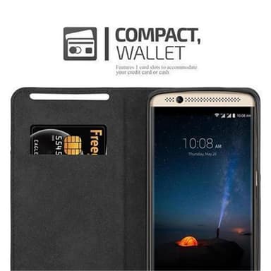 ZTE Axon 7 lommebokdeksel case (svart)