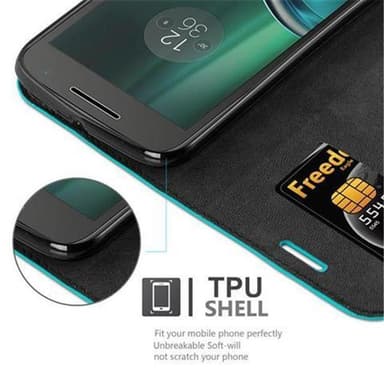 Motorola MOTO G4 / G4 PLUS lommebokdeksel case (turkis)