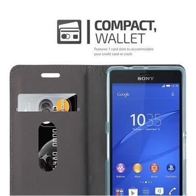Sony Xperia Z3 COMPACT lommebokdeksel etui (blå)