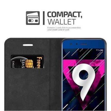 Honor 9 lommebokdeksel case (svart)