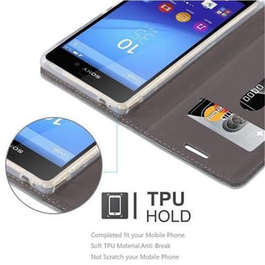 Sony Xperia M4 AQUA lommebokdeksel etui (grå)