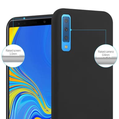 Deksel Samsung Galaxy A7 2018 Silikon cover (svart)
