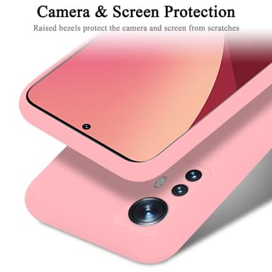 Xiaomi 12 / 12X silikondeksel case (rosa)
