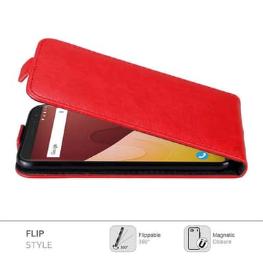 WIKO VIEW GO deksel flip cover (rød)