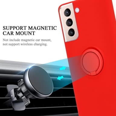 Deksel Samsung Galaxy S21 PLUS Ring Case (rød)