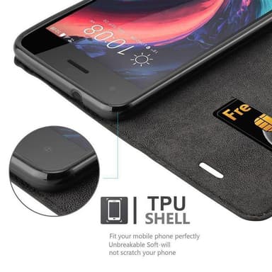 HTC Desire 10 PRO lommebokdeksel case (svart)