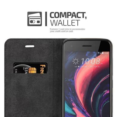 HTC Desire 10 PRO lommebokdeksel case (svart)