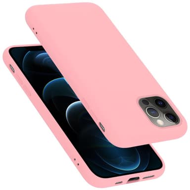 iPhone 12 / 12 PRO silikondeksel case (rosa)