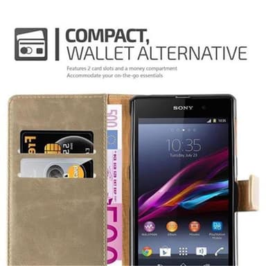 Sony Xperia Z1 lommebokdeksel etui (brun)